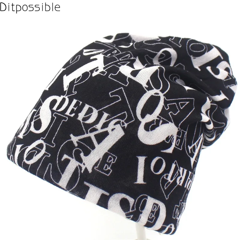 Женские зимние шапки с буквенным принтом облегающие для девочек|Женские Skullies и