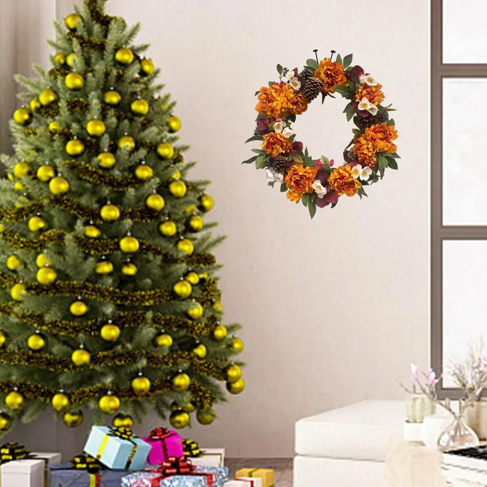 

Christmas Wreath Stickers Detachable Window Wall Glass Decoration Christmas Window Decal For Home Living Room Wall Door Stickers