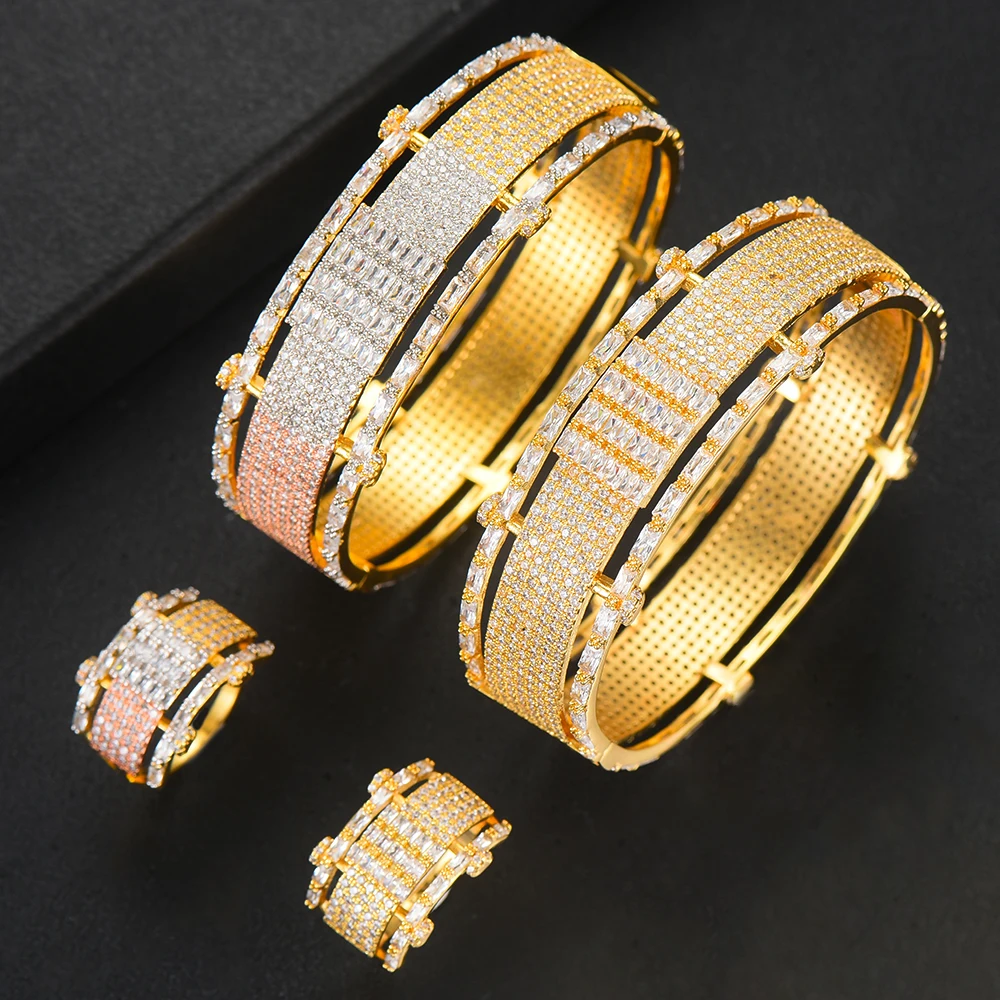 

Kellybola Brand Trendy Indian Big Jewelry Set For Women Wedding Banquet Anniversary African Nigerian Bangle Ring Jewelry sets