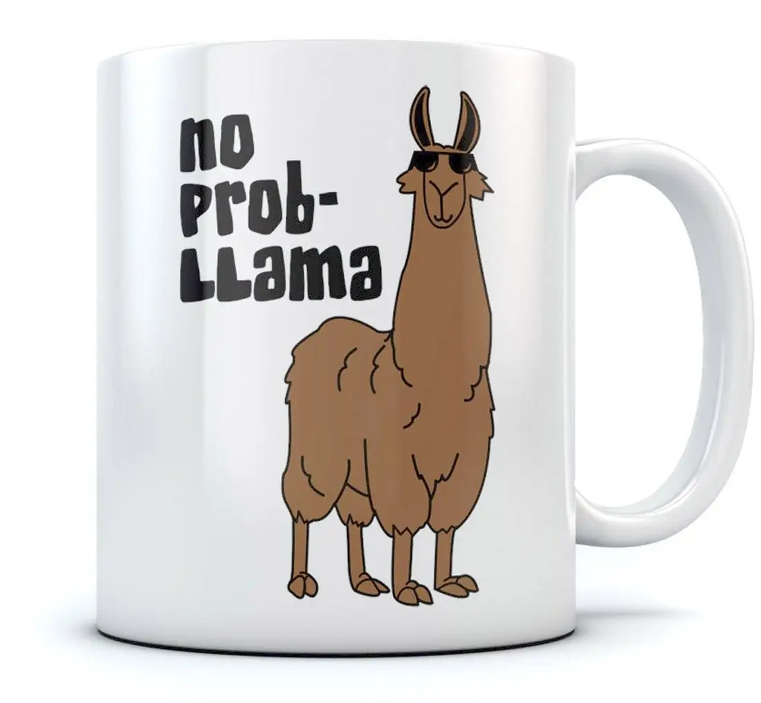 Кружка для кофе без ламы забавная кружка чайная чашка проблем прочная