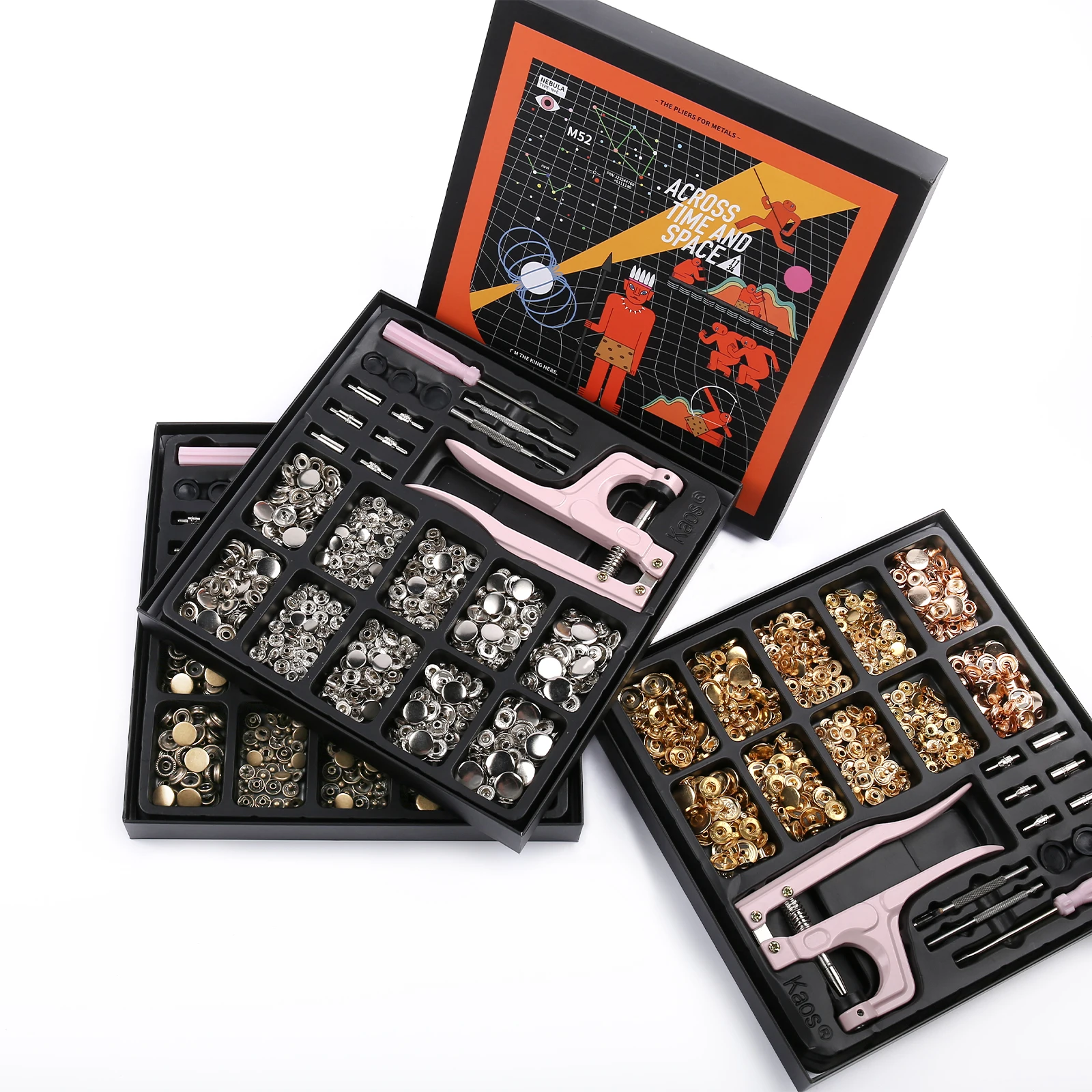 80 шт. 100 шт./комплект металлические заклепки с плоскогубцами для одежды куртки