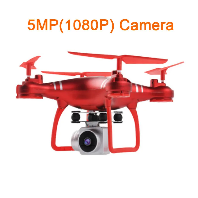 red 5MP HJ14W Камера WiFi Дроны с видом от первого лица HD Камера 1080P дрона с дистанционным управлением складной Квадрокоптер вертолет двойной дополнительные Батарея VS XY4 - Цвет: red 5MP