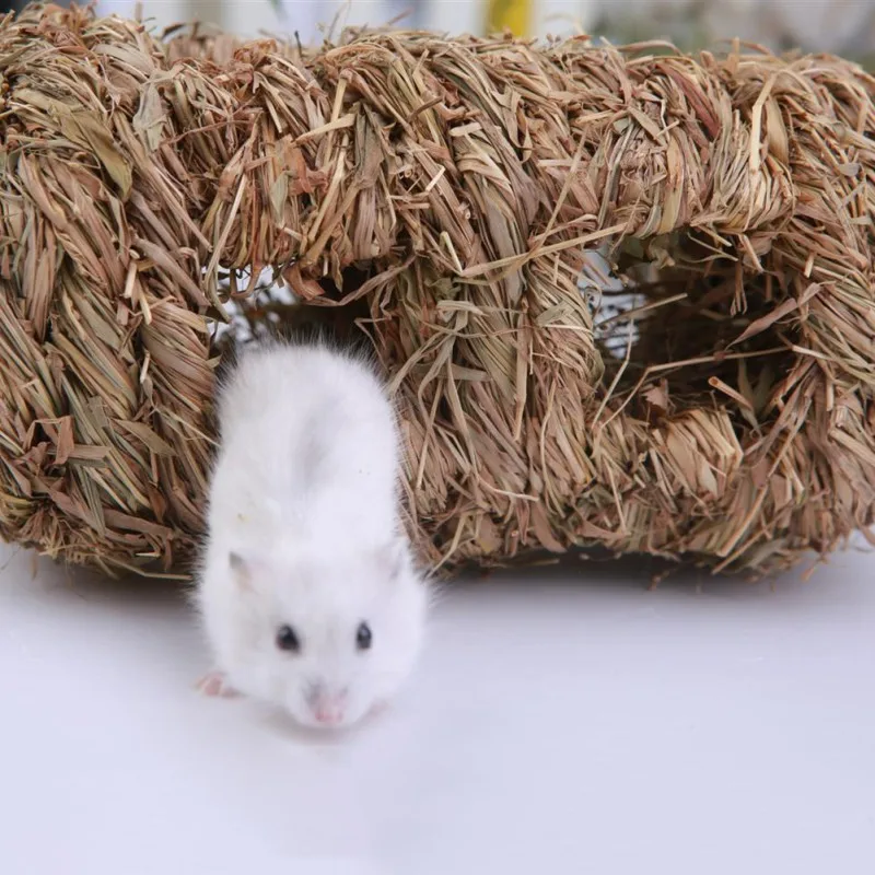 Хомяк для домашних животных травка ручной вязки из тканой травы шаровая клетка