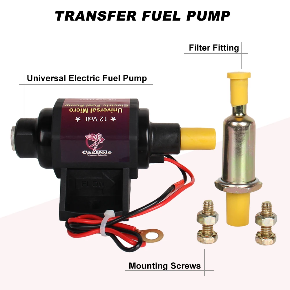 Универсальный бесшумный Электрический бензиновый топливный насос 12 В 42 Гал/ч 2 3 5