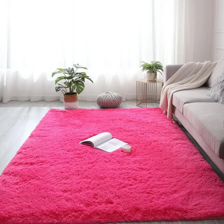 Бесплатная доставка длинный плюшевый нескользящий мягкий коврик для комнаты