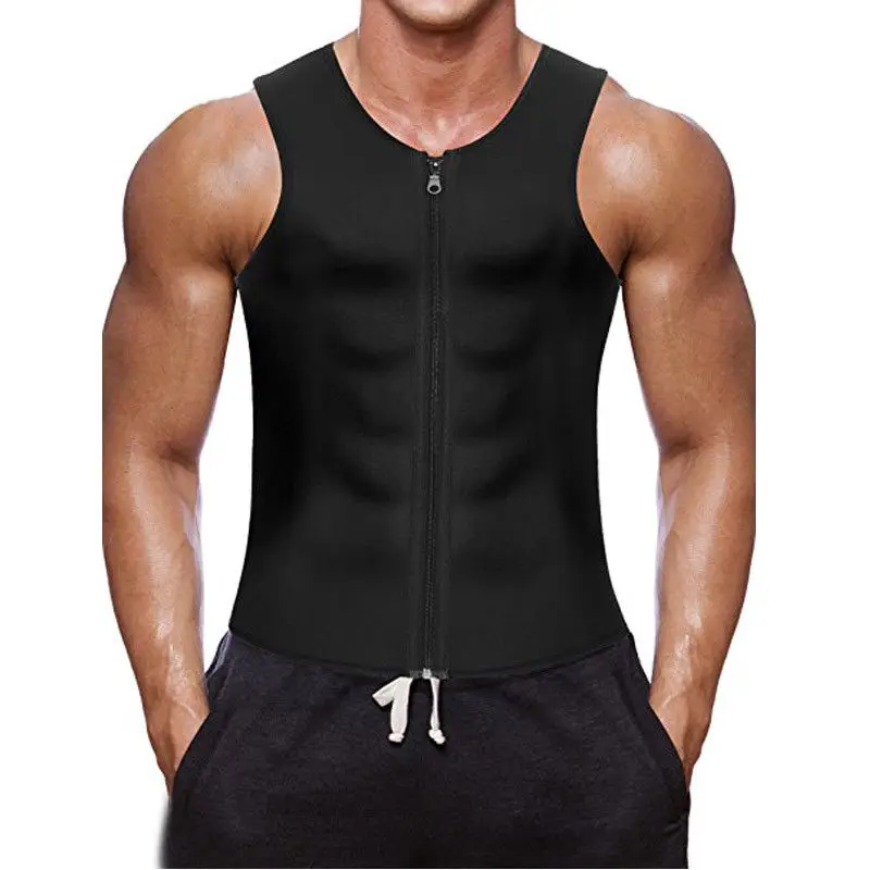 

Men's Corset Sweating Shapewear for Men Vest Neoprene Zip Plus Size Body Shaper Firm Sports New Hot Sale YR12