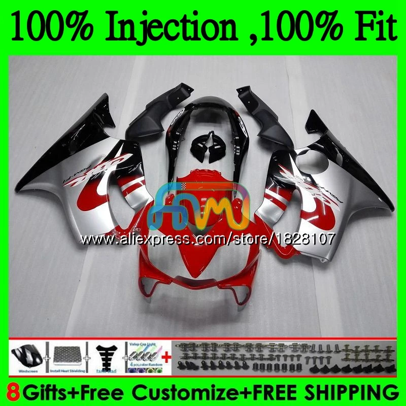 

OEM For HONDA CBR600 F 4 CBR 600 FS CBR600 Silver red F4 99 00 140BS.20 CBR 600F4 600CC CBR 600 F4 CBR600F4 1999 2000 Fairing