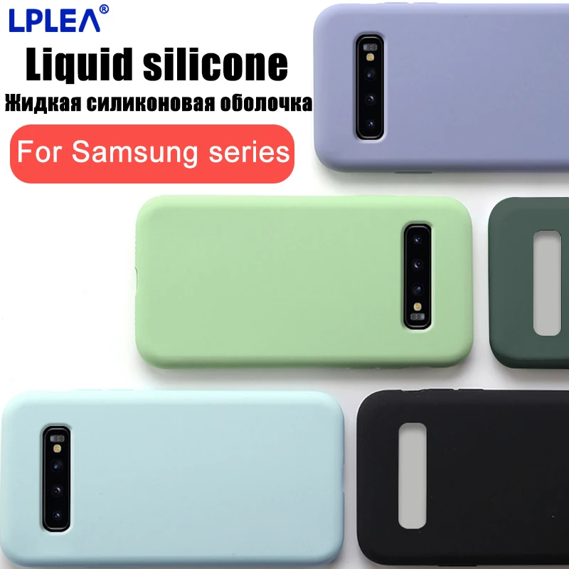 Оригинальные жидкие силиконовые чехлы самсунг для Samsung Galaxy Note 20 10 9 8 S20 Ultra S10 S9 S8 Plus