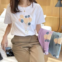 2021 new spring clothing cotton white short sleeve t shirt womens bottoming shirt all matching korean style loose top clothes