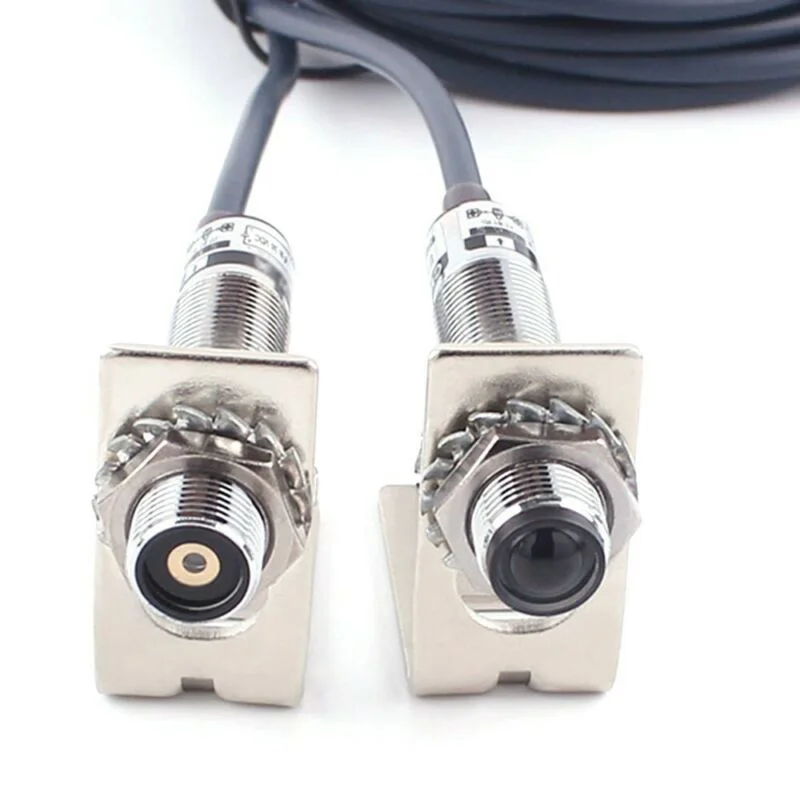 

M12 NPN Laser Sensor Switch Visible Light Brass Nickel Plated Equipment Tools
