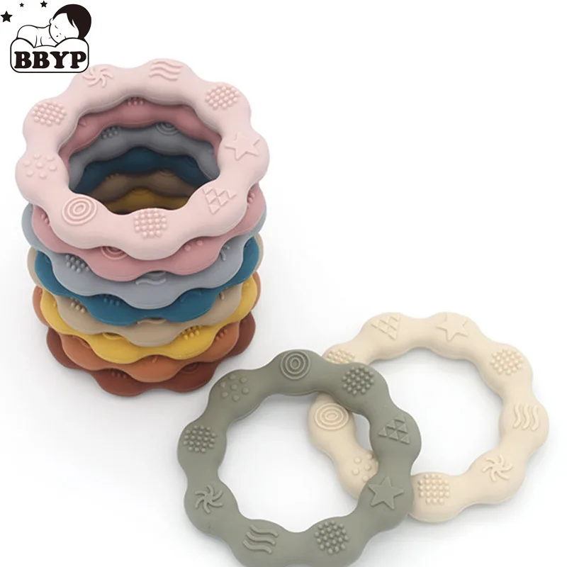 Pulsera de silicona para el Cuidado Oral del beb&eacute;, mordedor, joyas y comida, sin BPA de dentici&oacute;n juguete para reci&eacute;n nacido, 1 Uds.-0