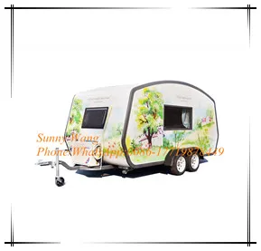 fast food truck trailer with high roof coffee bike for snack food hot dog cart