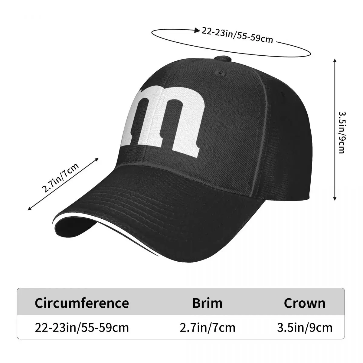 

M&M Costume Men's New Baseball Cap Fashion Sun Hats Caps for Men and Women
