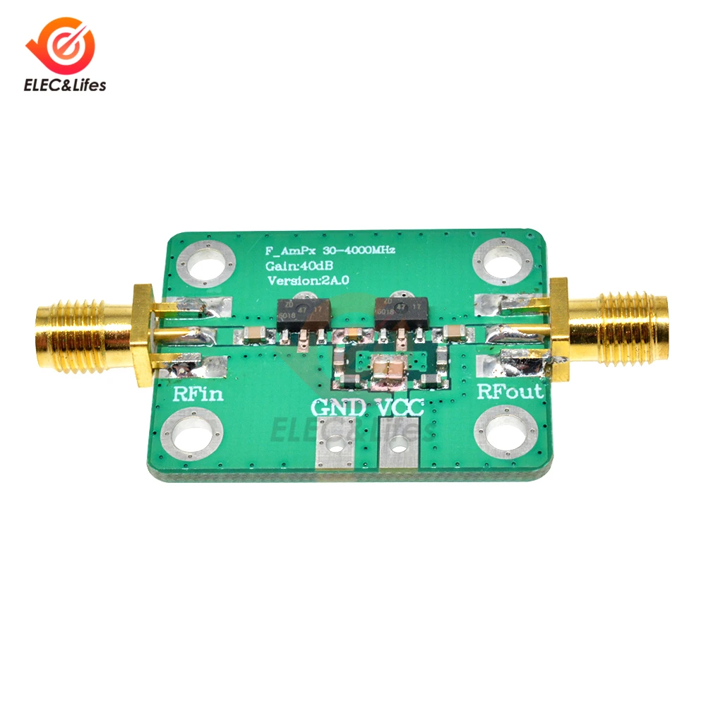 Low Noise Signal Receiver RF Amplifier Gain Module LNA Wideband 50-4000MHz 40dB Broadband for FM radio TV signal amplifier | Инструменты