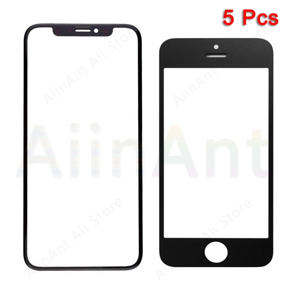 5 шт. Сенсорное стекло для iPhone 6 7 8 6s Plus XR X Xs Max односторонний Внешний ЖК-экран