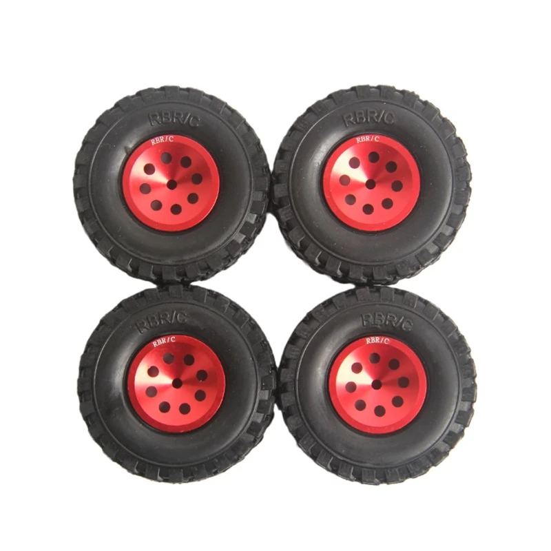 

4pcs Metal Wheel Hub Tires Kit for WPL D12 Drift Mini RC Modified Car XX9E