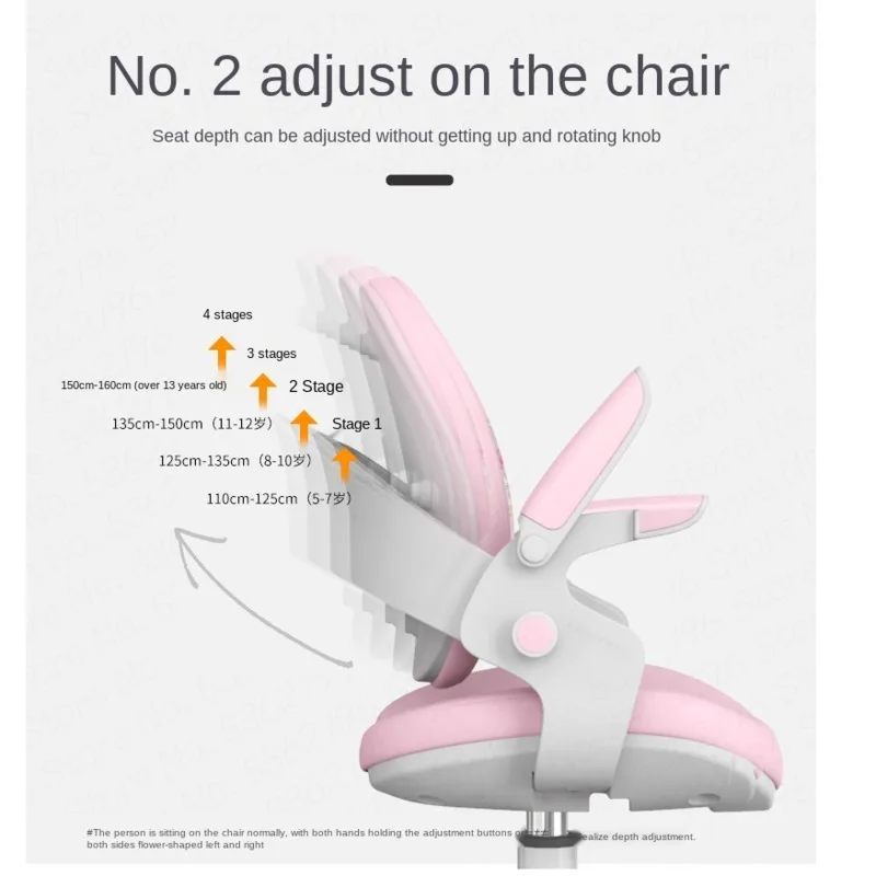 

hellokitty child learning chair elementary school student home desk orthopedic adjustable lifting seat writing stool