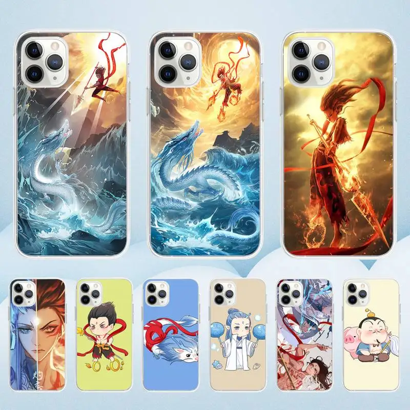 

Chinese Animation Film Nezha Phone Case For Iphone11 12 Pro Max SE 2020 6s 7 8 Plus X Xs Max Xr Transparent Soft Silicone Cover