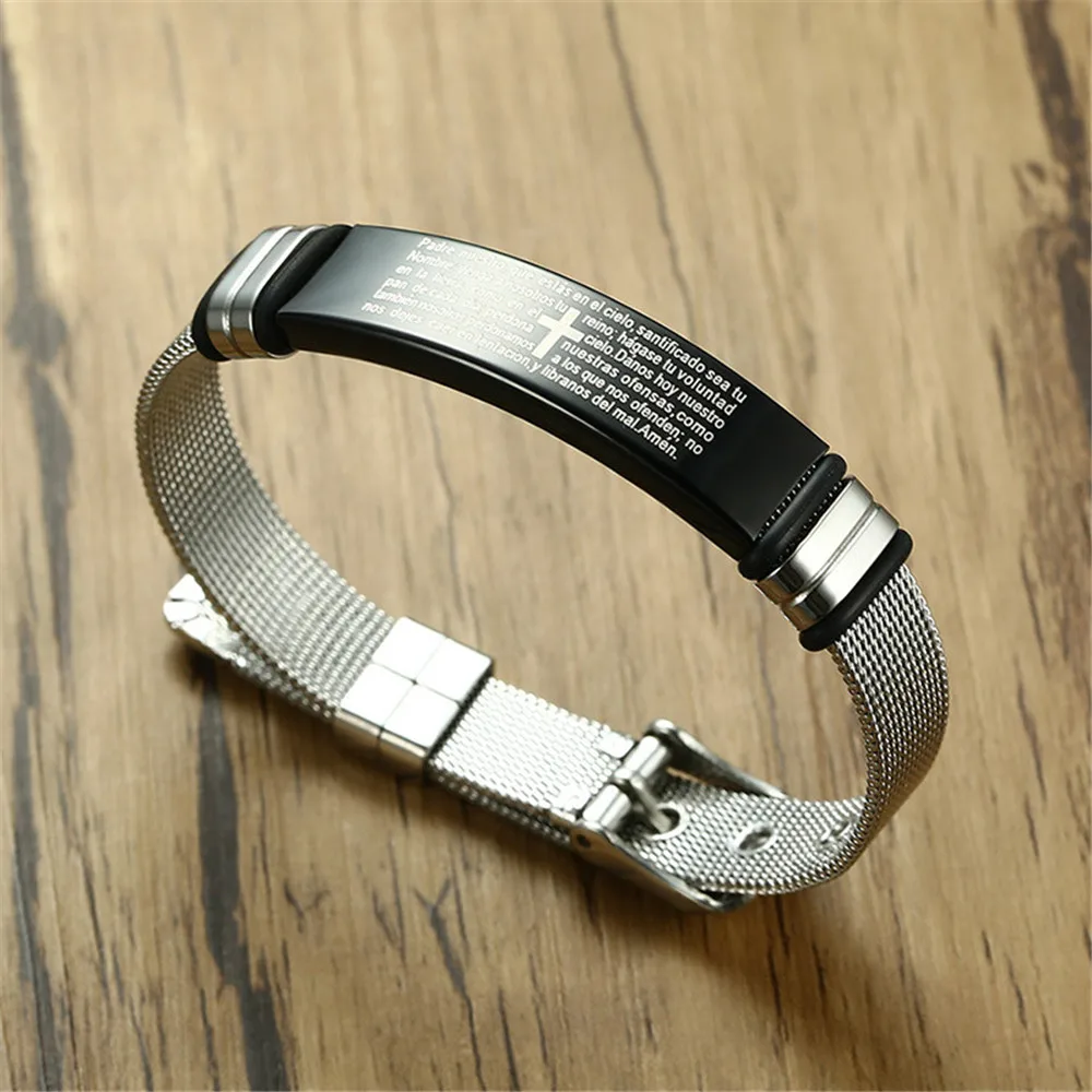 Мужские браслеты 2019 модные ювелирные изделия браслет из титановой стали мужской