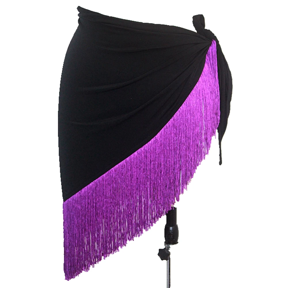 Юбка для латиноамериканских танцев с бахромой треугольная бандажная юбка