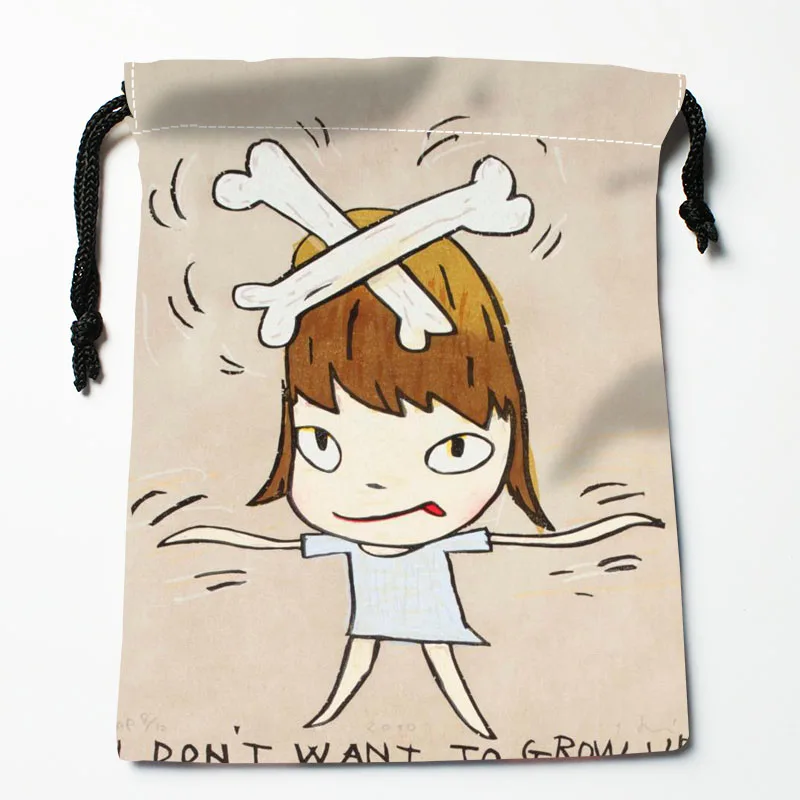 

Custom Yoshitomo Nara Drawstring Bags Printed gift bags 18*22cm Travel Pouch Storage Clothes Handbag Makeup Bag