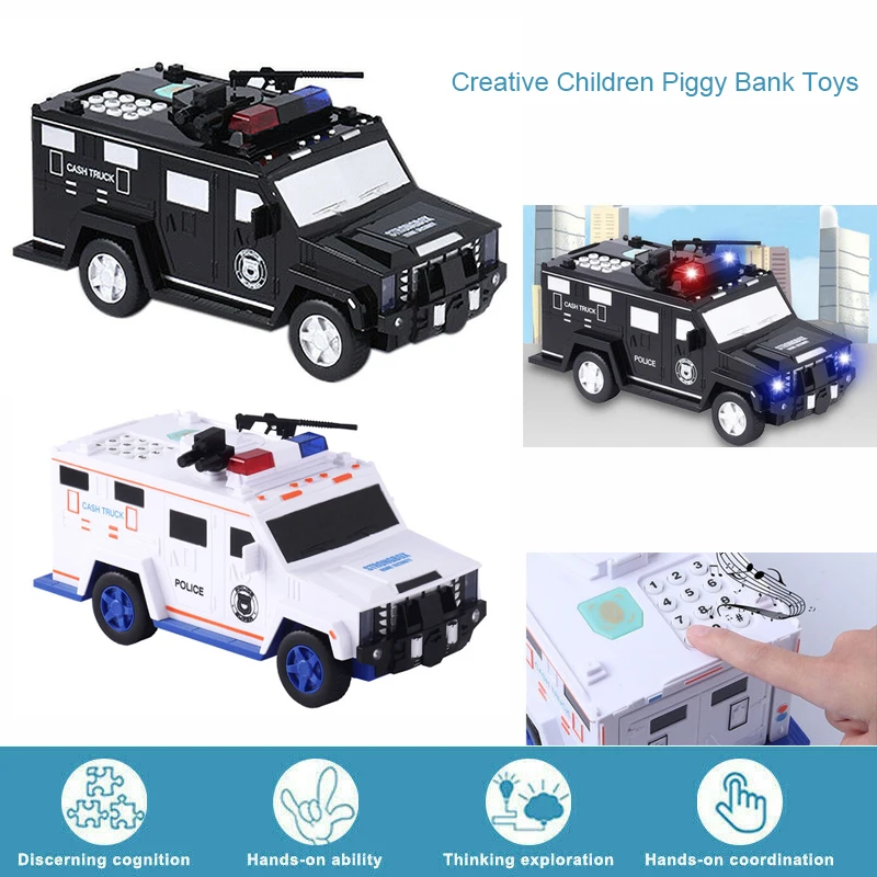 

Kids Money Bank Electronic Password Piggy Banks Banknote Transport Car Bank for Boys Children Safe Coin Money Box Birthday Gifts