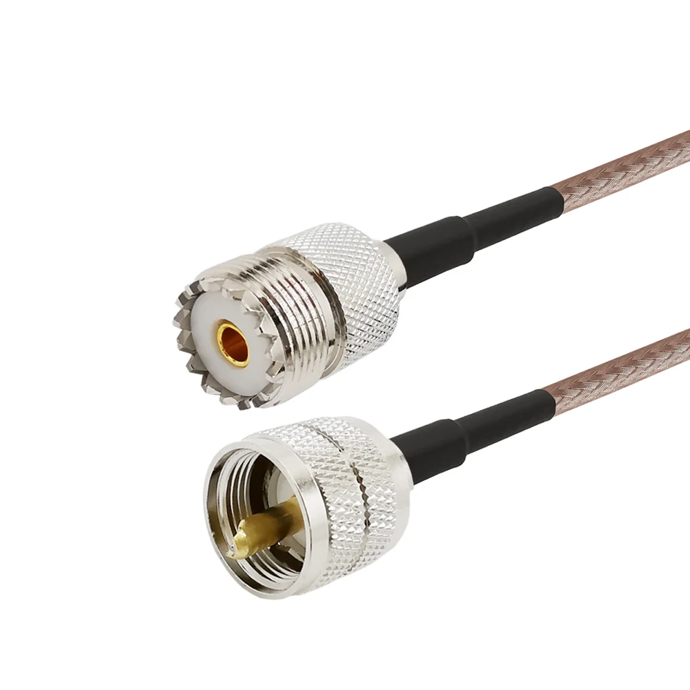 UHF PL259 SO239 для мужчин и женщин RG316D двойной щит серебристый кабель автомобиля