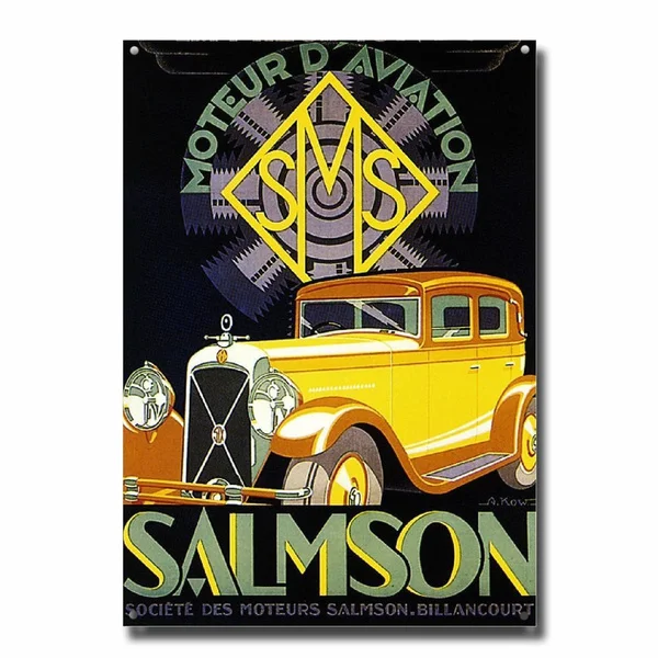 

Salmson Automobile Car Motor Vintage Classic Tin Sign Metal Sign Metal Poster Metal Decor Metal