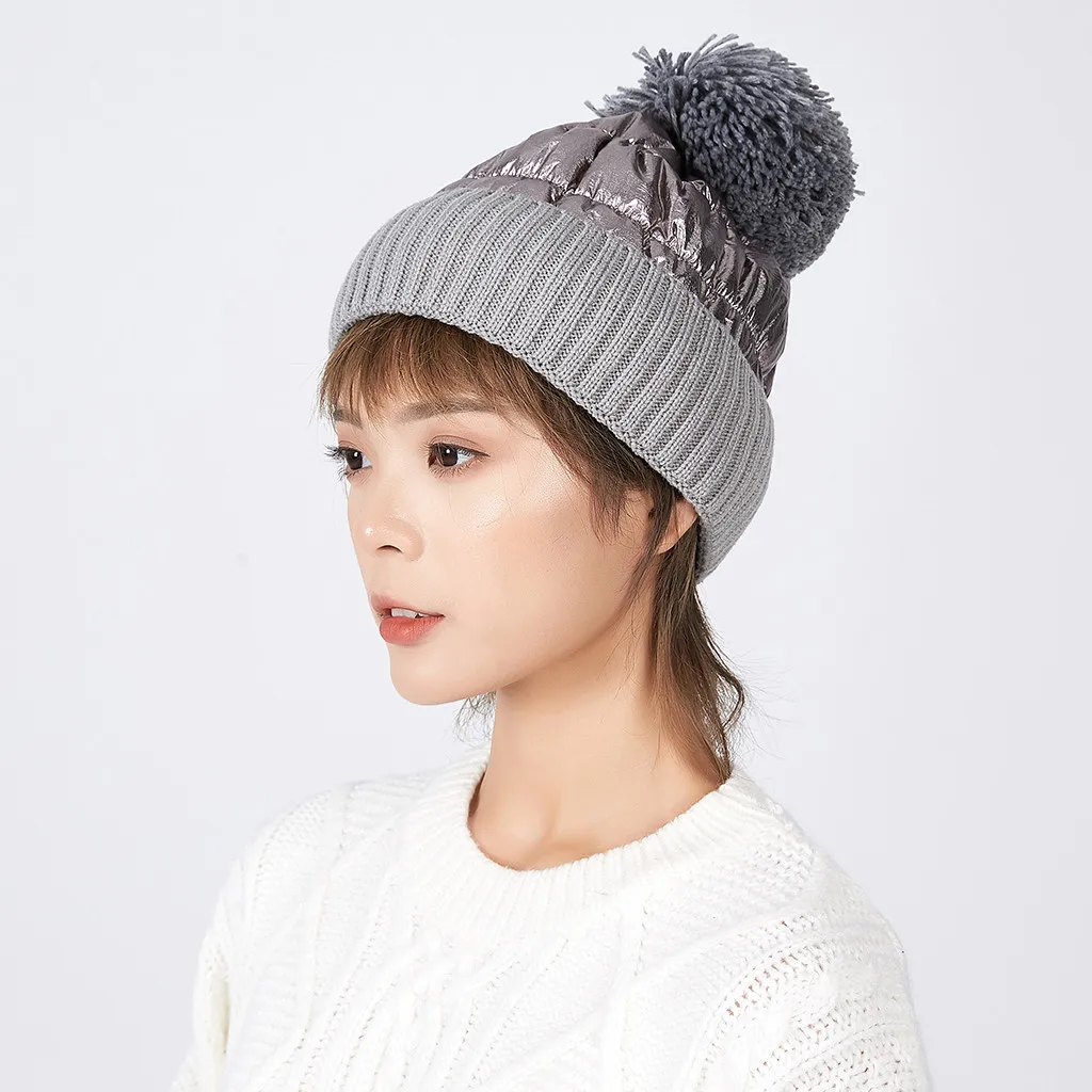 2019 New Winter Hat for Women Fashion Solid Warm Hats Knitted Beanies Cap Brand Thick Female Wholesale шапки женские |