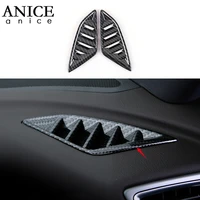 2pc carbon fiber color abs ac air conditioning dashboard vent cover trim fit for mazda3 axela 2014 2018 water transfer printing
