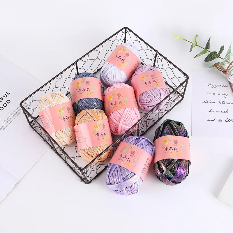 100g/Ball Cloth Line Magic Color DIY Hand Knitting Yarn Dye Crochet Wool For Bag Cushion Carpet | Дом и сад
