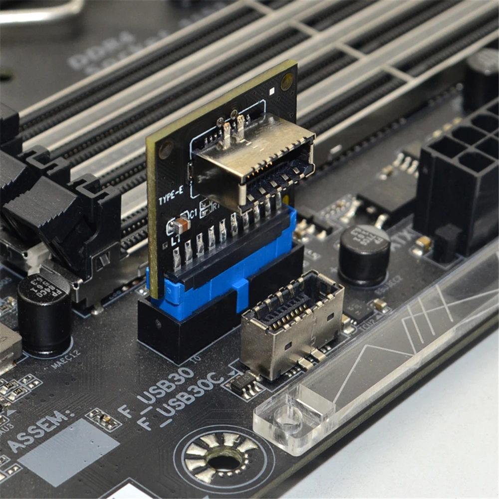USB 3 0 разъем передней панели 19pin к Type-e 20-контактный Штекерный удлинитель адаптер