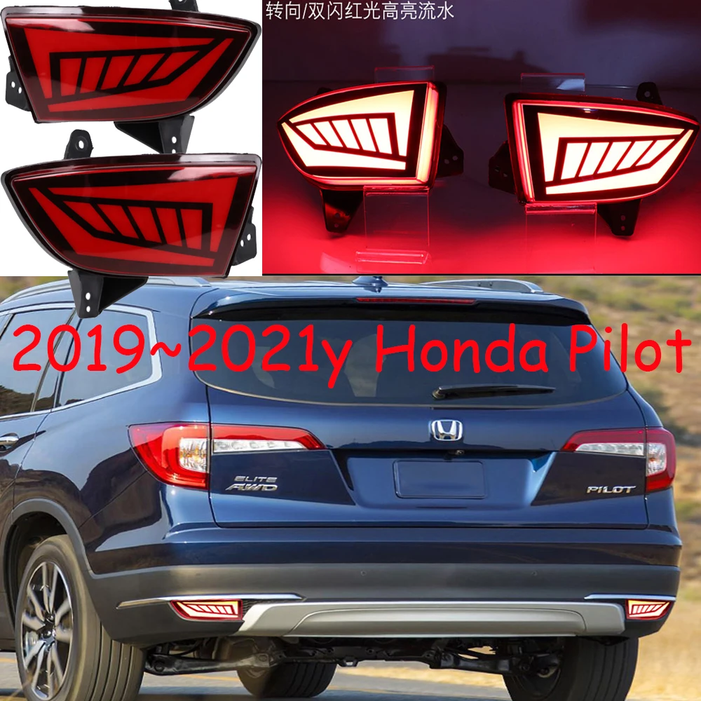 

2019 ~ 2021y задний фонарь автомобильного бампера для Honda Pilot, задний фонарь, стоп-сигнал, светодиодные автомобильные аксессуары, задний фонарь для пилота, задний фонарь, противотуманный