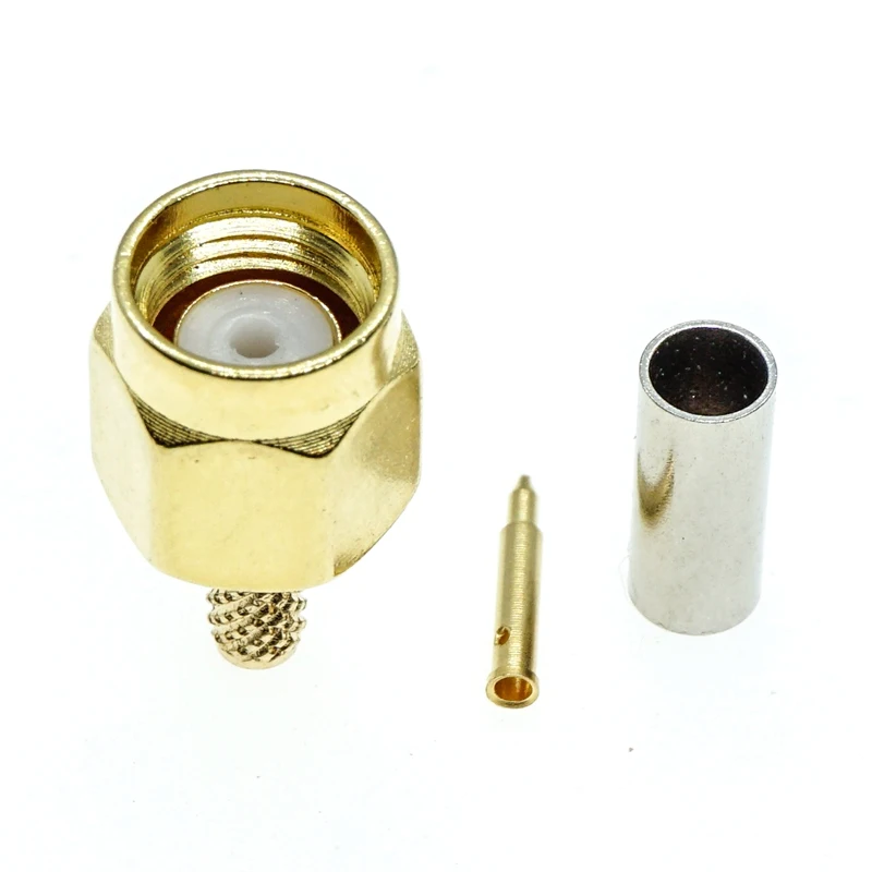 20Pcs SMA Male Crimp for RG174 RG179 RG316 RG188 LMR100 Coax Cable RF Connector | Строительство и ремонт