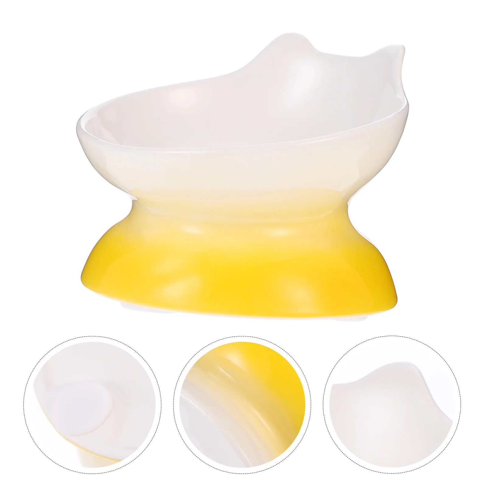 

Elevated Cat Bowl Ceramic Flat Faced Dog Bowl Tilted Dog Feeder Slope Base