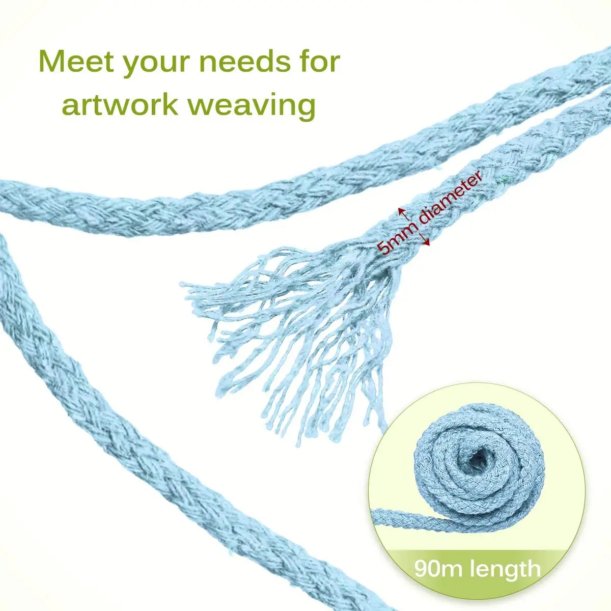 5 мм красочные белый хлопковый шнур из натурального бежевого цвета витая веревка