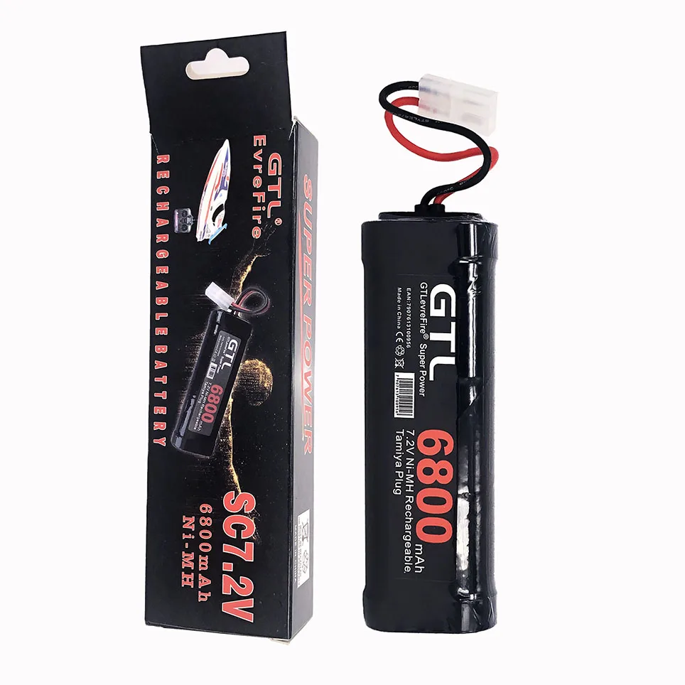 

NEWEST 7.2V Battery 6800mah NiMH Batteries Pack For RC Car Truck Buggy Boat Tank Ni-Mh Baterias gray supper power