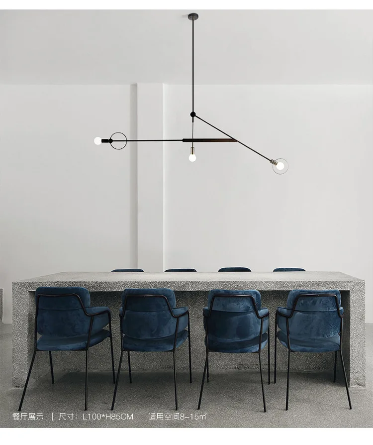 Modern geometric art Pendant Lights Nordic line Hanging Lamp Loft Industrial Home Decor Kitchen Light Fixture Luminaire Lighting