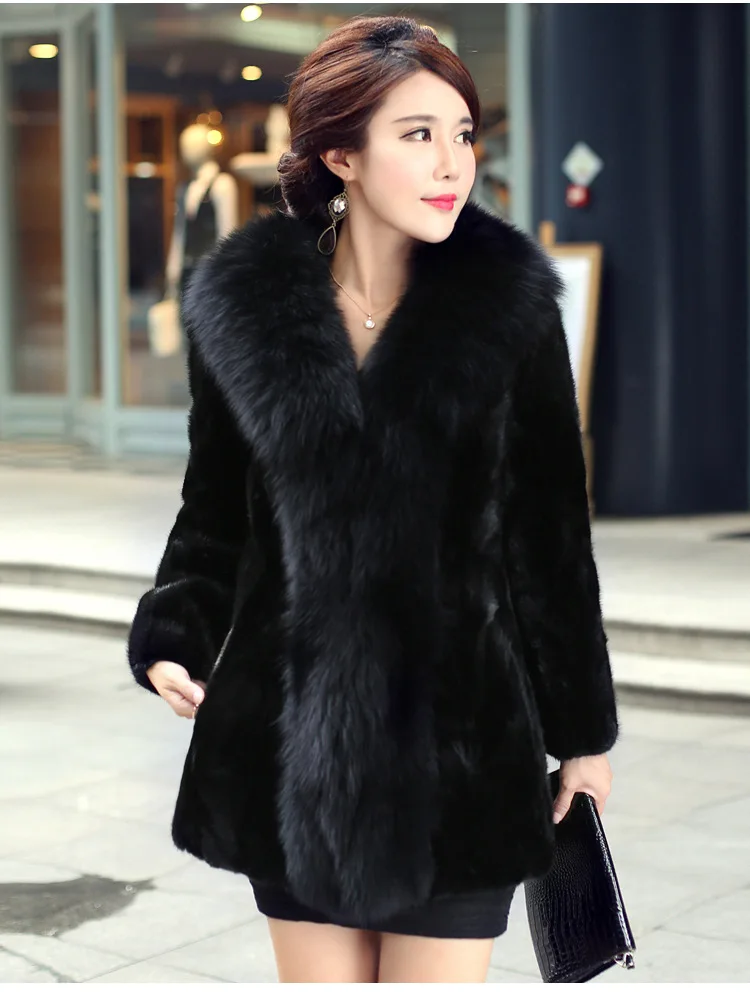 2021 Autumn and Winter Fur Coat Ladies' Long Mink Coat