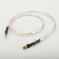 hifi top rated silver plated shield usb cable high quality type a to type b hifi data cable