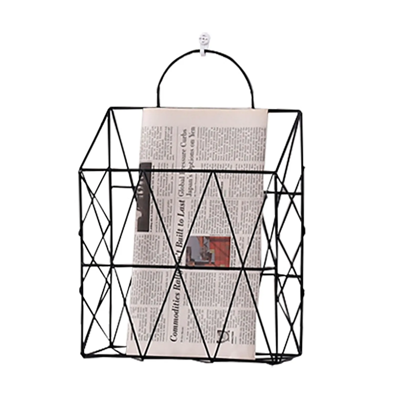 

Storage Basket Office Home Suppies Fast Shipping And Deliever Wall-mounted Grid Hanging Rack Newspaper Magazine File Iron