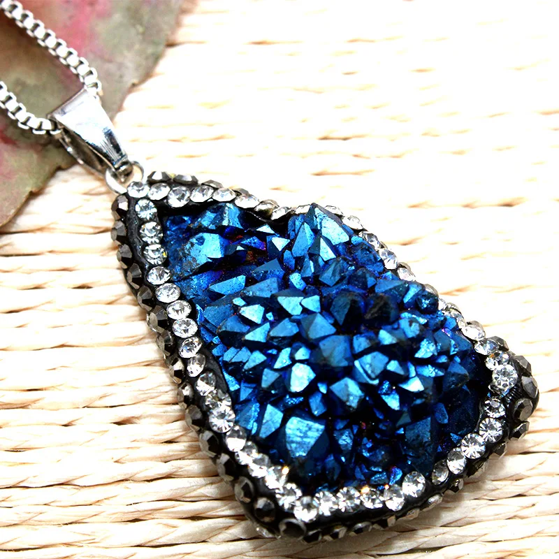 Натуральный оникс кластеры красочные каменные подвески с ювелирных изделий DIY