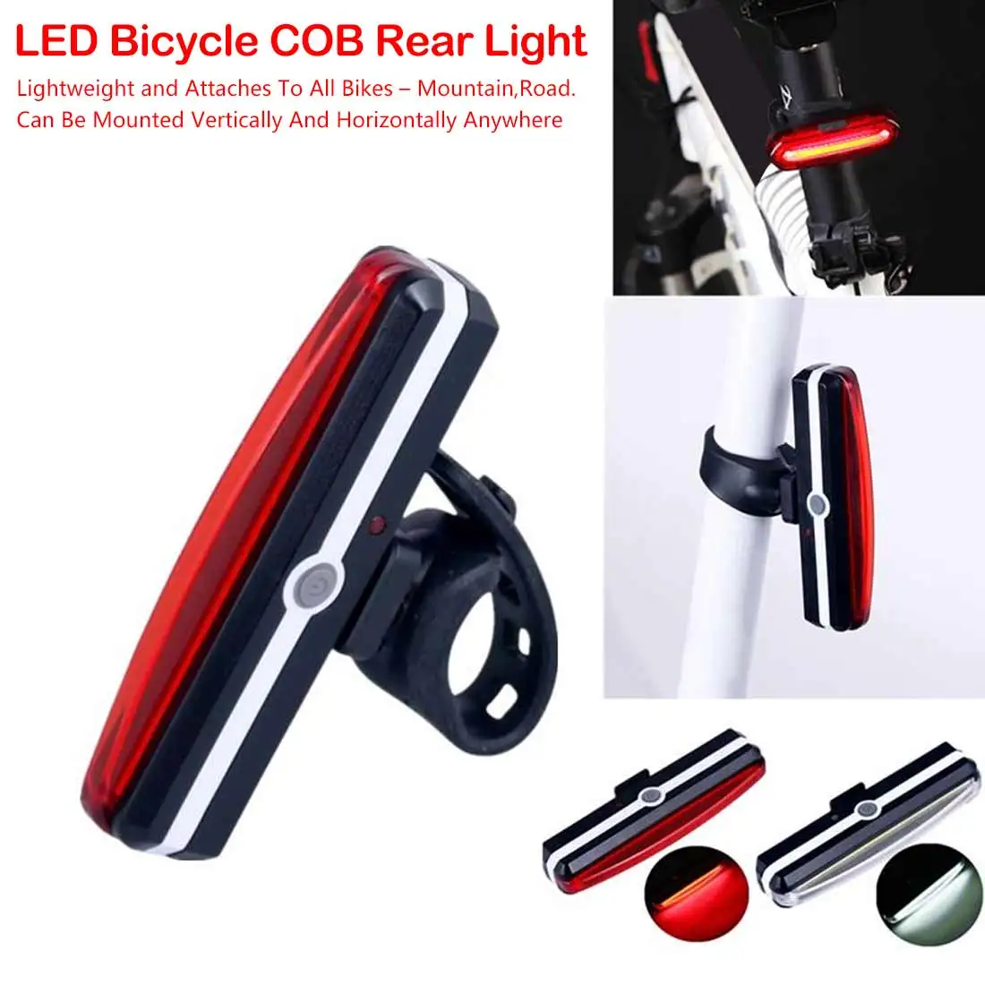 Bike Hot Taillight Waterproof Riding Rear light Led Usb Chargeable Mountain headlight Cycling Light Tail-lamp Bicycle | Спорт и