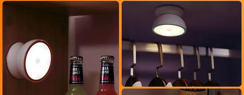 Onefire Night Light Туалет / WC светодиодные датчики движения Лампа с датчиком движения с батарейным питанием Переключатель освещения шкафа / шкафа
