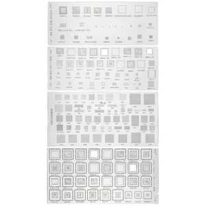 Универсальный трафарет BGA для MTK MSM Samsung Huawei Xiaomi iPad CPU RAM PM Power IC Reball Pin BGA шаблон прямого нагрева, 4 шт.
