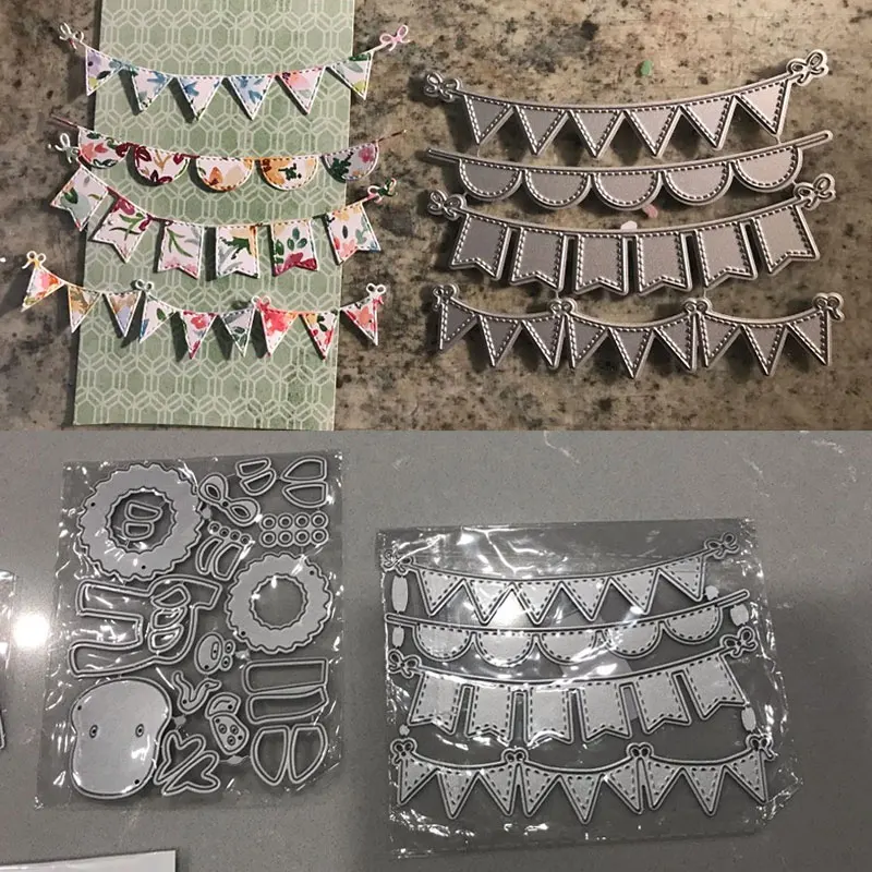 Adv one штампы для скрапбукинга из металла 4 шт./компл. выбивания флагов рукоделия