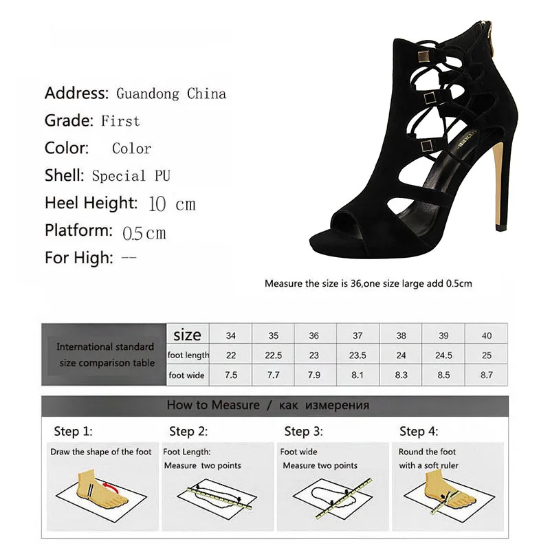 

Meriahzheng 10CM Summer Women's Super-heeled Waterproof Platform Suede Women's Shoes Sexy Club Rivet Hollow Women's Sandals DS