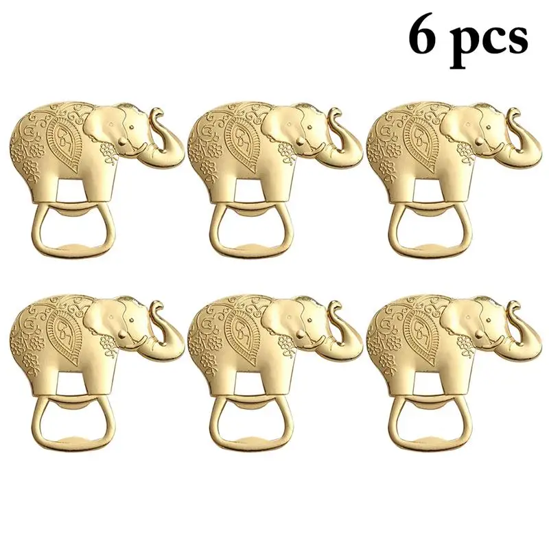 

6pcs/set Beer Openers Cute Creative Elephant Pattern Bottle Lifters Bottle Openers Bar Tool Accessories