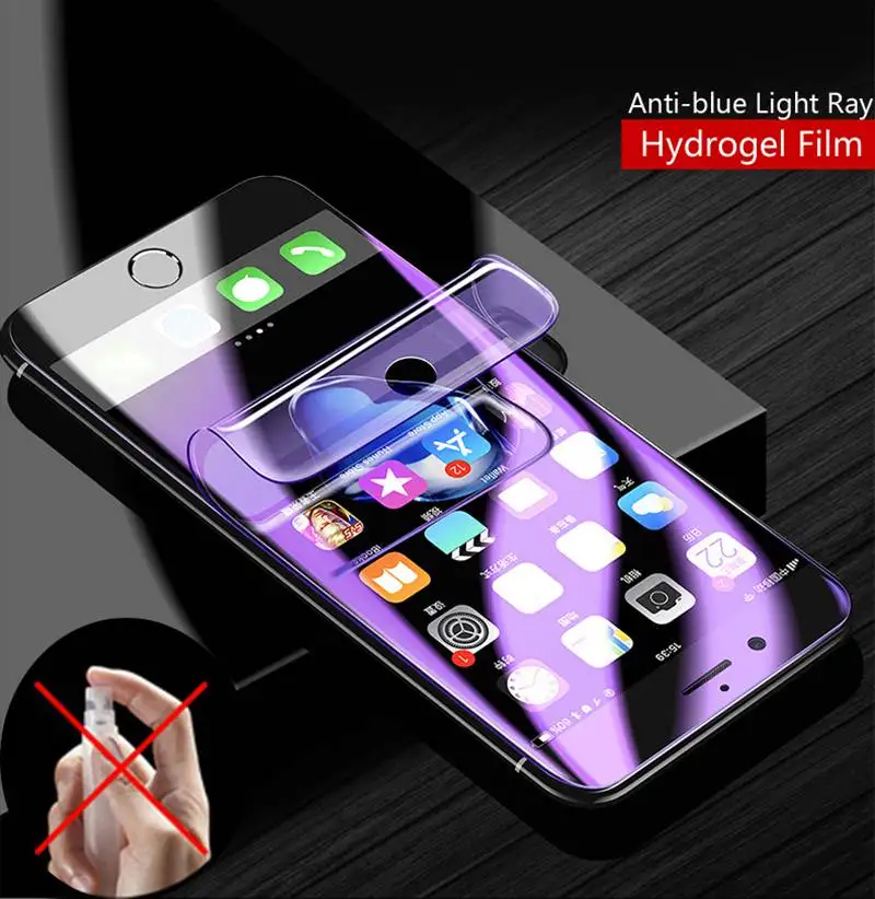 

100pcs For Samsung Galaxy Note 9 8 S8 S9 Plus S20 ultra Hydrogel Film Anti-blue Light ray Soft TPU film Screenprotective