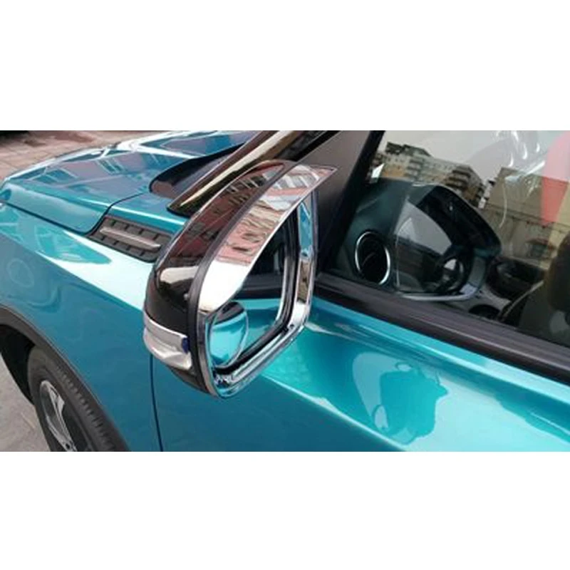 

For Suzuki Vitara Escudo 2015 2016 2017 2018 Chromed Rear view Mirror Rain Trims Rain Eyebrow Car Styling Accessories 2pcs/set